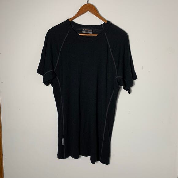 Mens Icebreaker Skin 200 Crewneck Tshirt Black Size XL EUC! - Picture 2 of 4